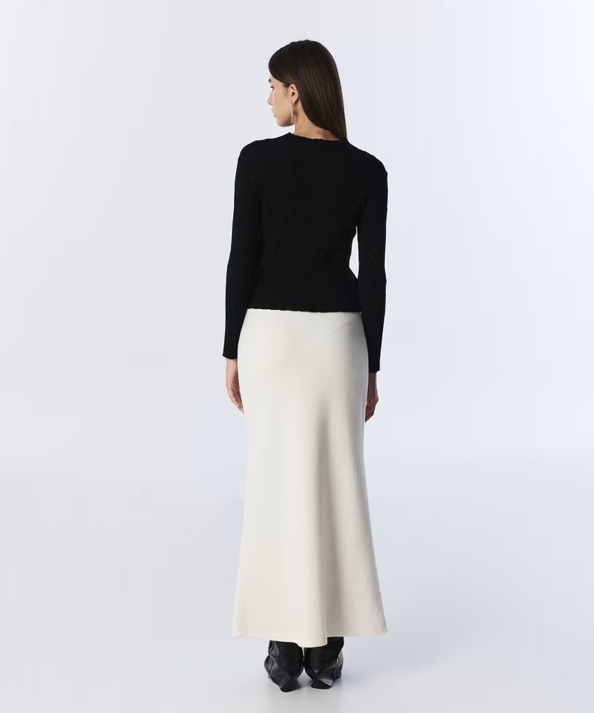 TWIST Eskitme Efekli Dantel Mıx Triko TW6250050463 - Siyah