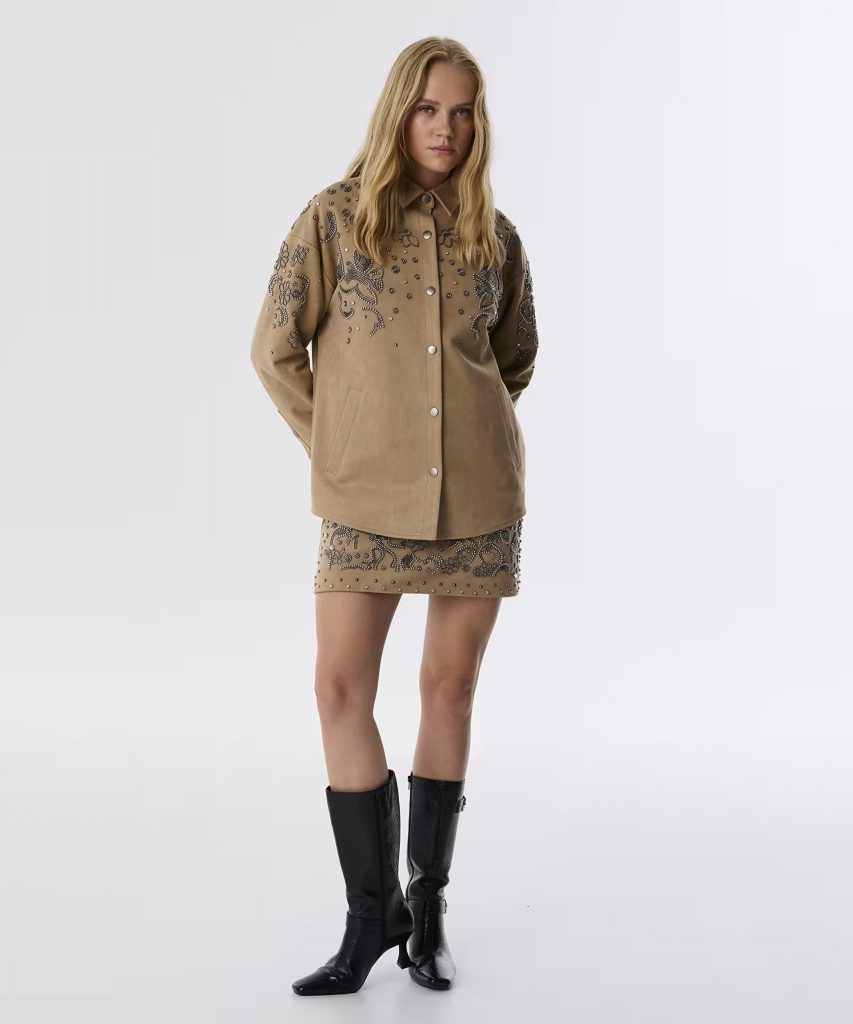 TWIST İşlemeli Gömlek Çeket TW6250005073 - taba