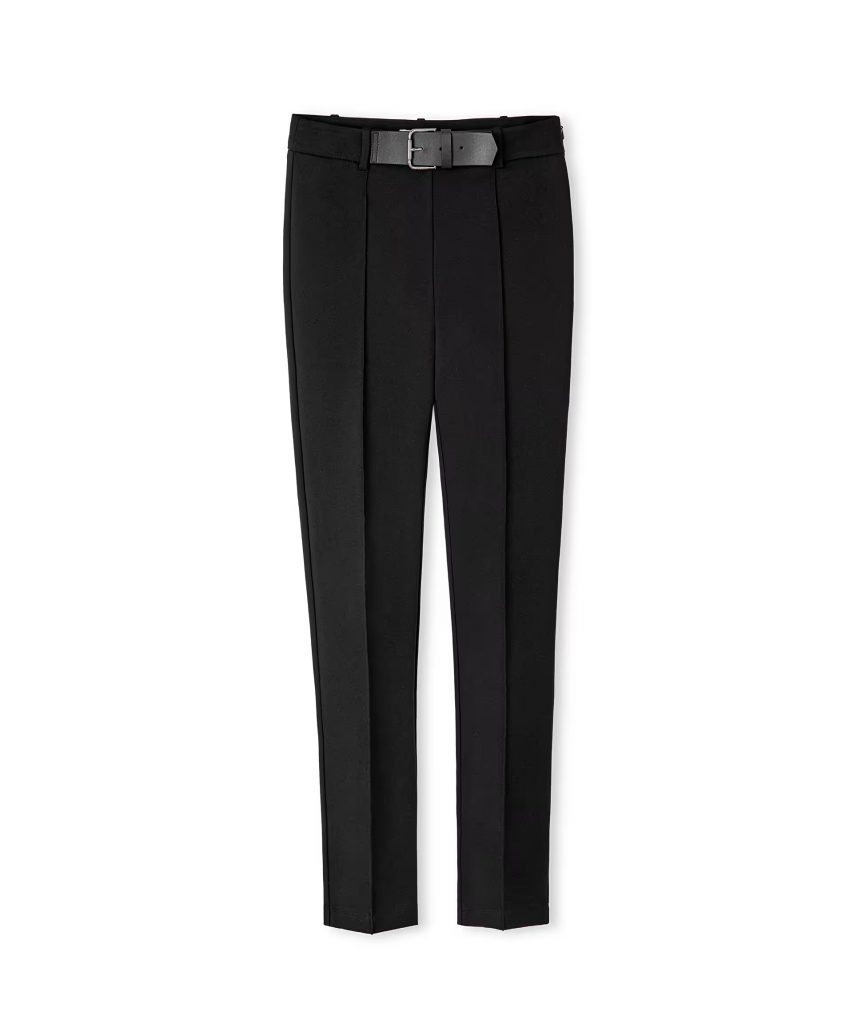 İPEKYOL Suni deri kemer tokalı pantolon IW6250003156 - Siyah