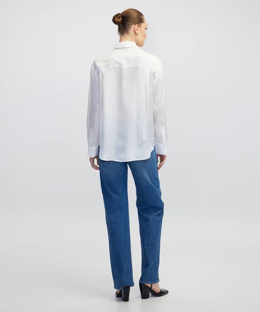 İPEKYOL Metal aksesuarlı gömlek IW6250025070 - Beyaz