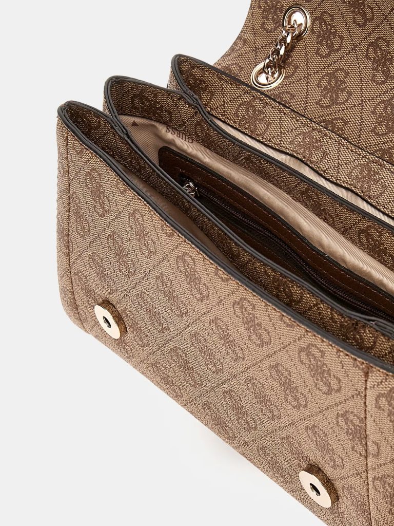 Guess 4G Logolu Noelle Çapraz Çanta HWBG7879210-25 - kahve
