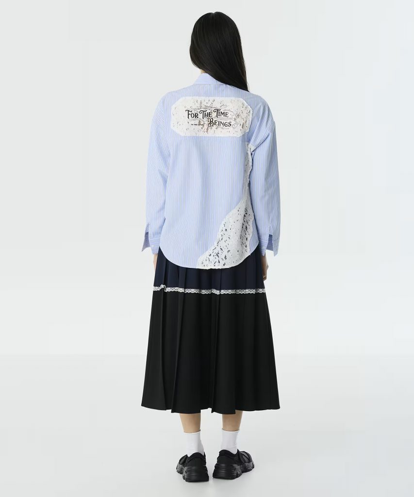 TWIST Dantel Mix Gömlek TW6250025043 - MAVİ