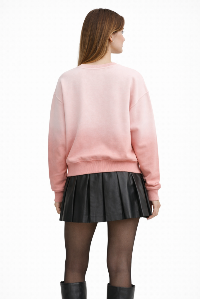 GUESS Pamuklu Relaxed Fit Bisiklet Yaka Logolu  W4BQ10KBY51 - pembe