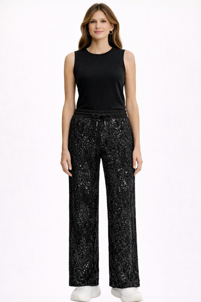 GUESS Payet Detaylı Pantolon V5BB01K1922 - Siyah