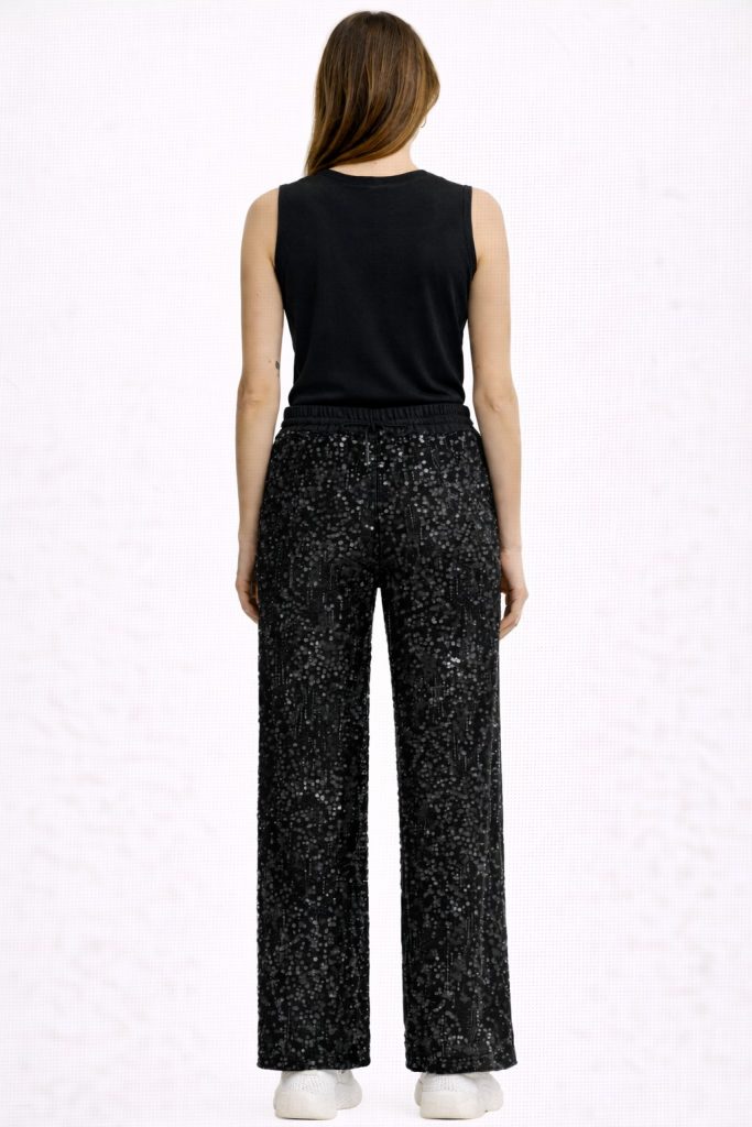 GUESS Payet Detaylı Pantolon V5BB01K1922 - Siyah