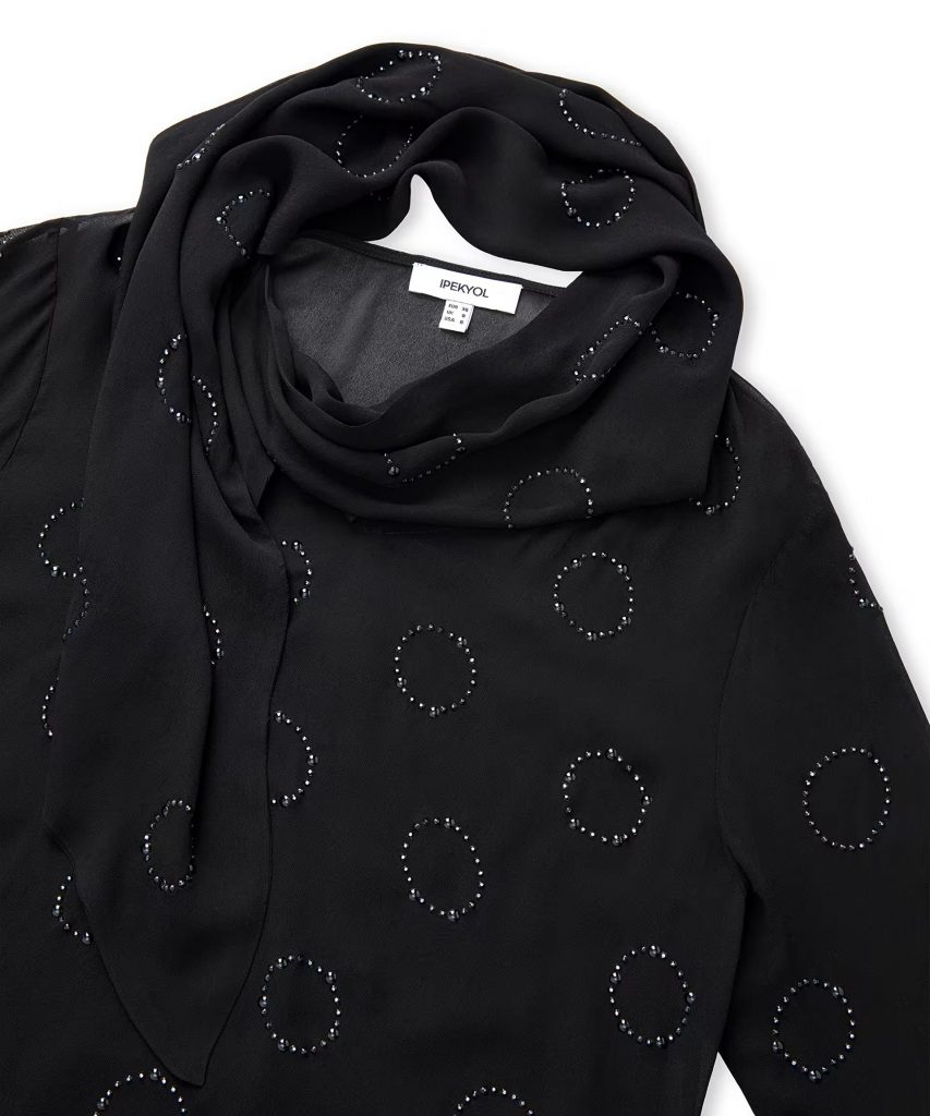 İPEKYOL Hotfix baskısı şifon bluz IW6250006051