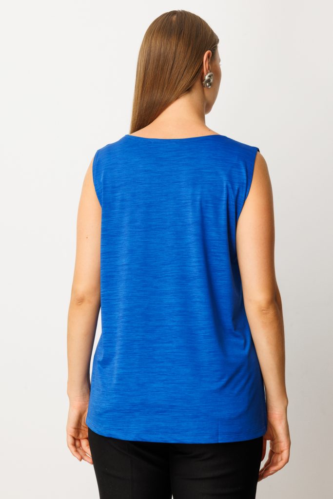 ON TRİKO Kolsuz Basic Bluz 61310 - SAKS