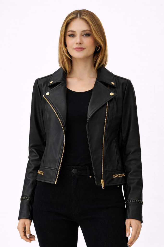 GUESS Kadın Suni Deri Mont  W4YL21WE480 - Siyah