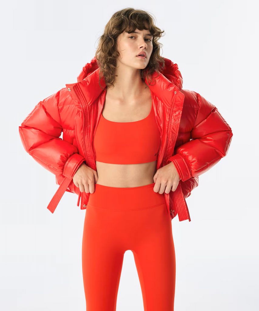 TWIST Parlak Dokulu Puffer Mont TW6250012227 - KIRMIZI