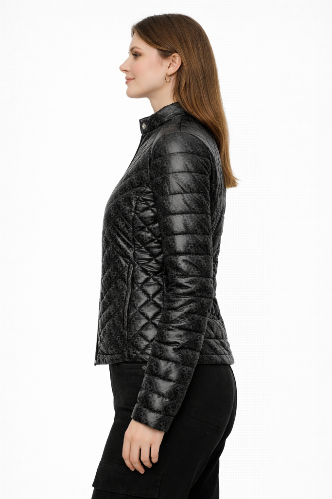 GUESS New Vona Slim Fit Dik Yaka Mont W4RL02WFWM0