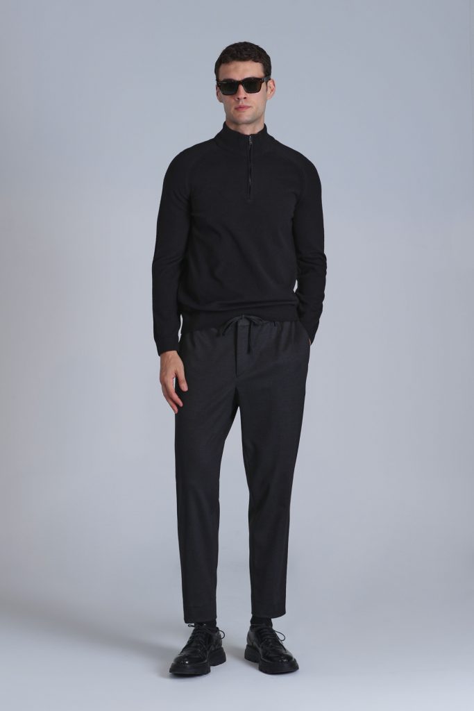 LUFİAN  Stavan Erkek Kazak 112090141 - Siyah