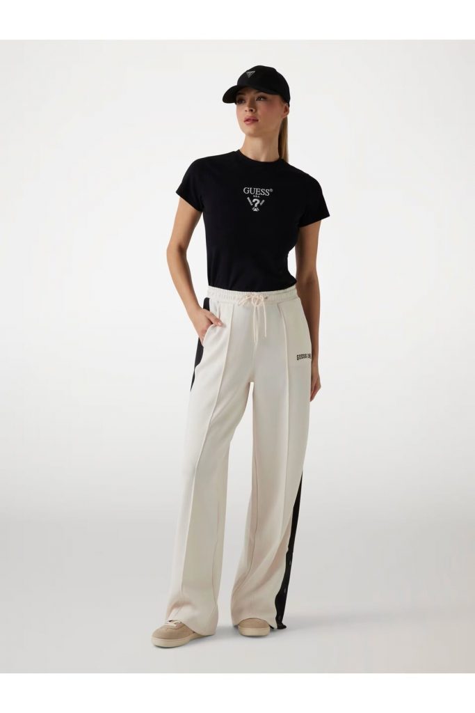 GUESS Önü Logolu Stretch T-shirt V4YI21KCDH1 - Siyah