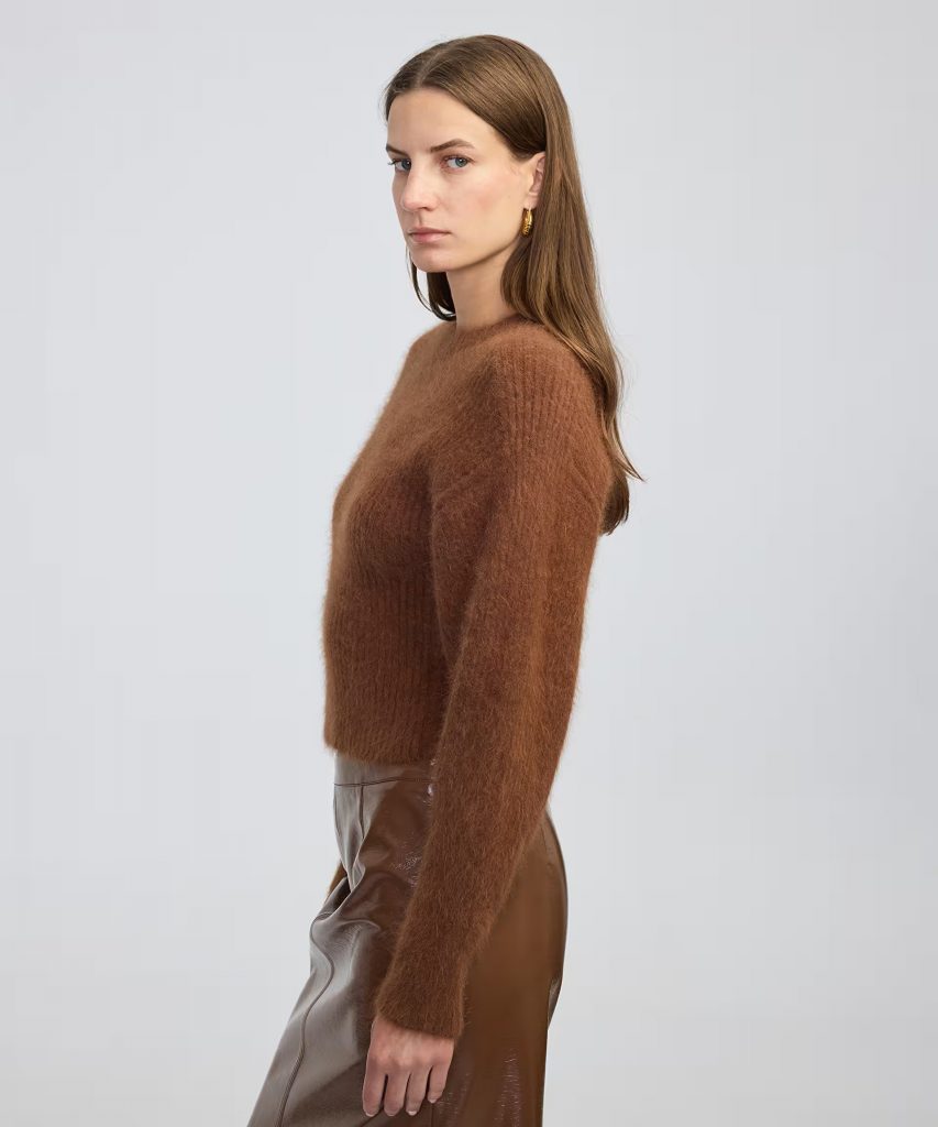 İPEKYOL Bel vurgulu ribanalı triko IW6250050434 - karamel