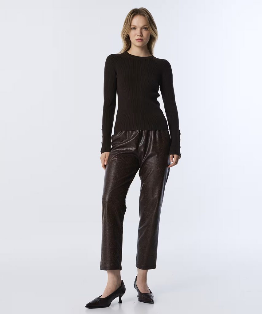 TWIST Kontrast Manşetli Triko TW6250050459 - kahve