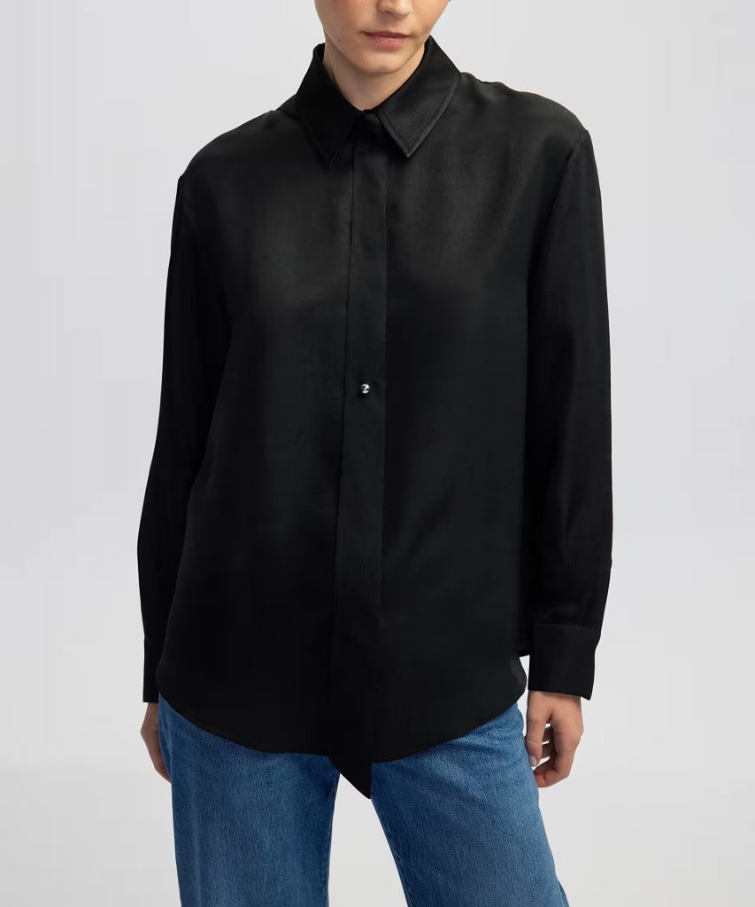 İPEKYOL Metal aksesuarlı gömlek IW6250025070 - Siyah