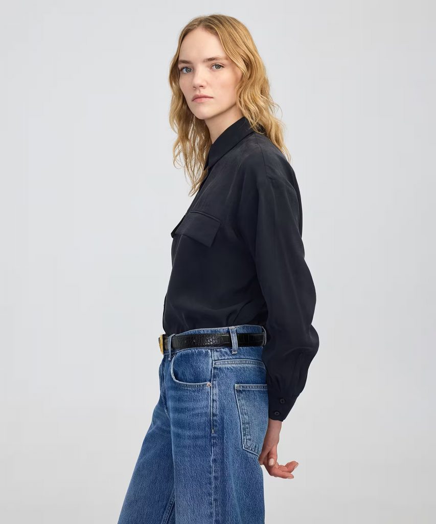 İPEKYOL Cep kapaklı basic gömlek IW6250025143 - Siyah