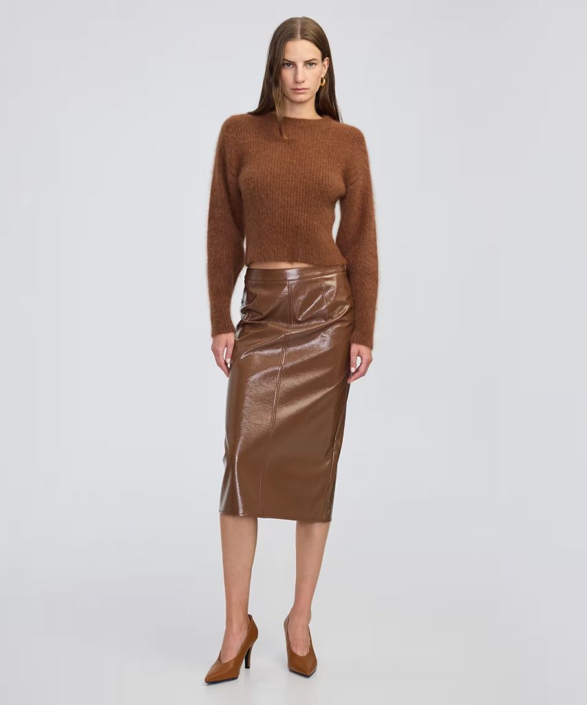 İPEKYOL Bel vurgulu ribanalı triko IW6250050434 - karamel