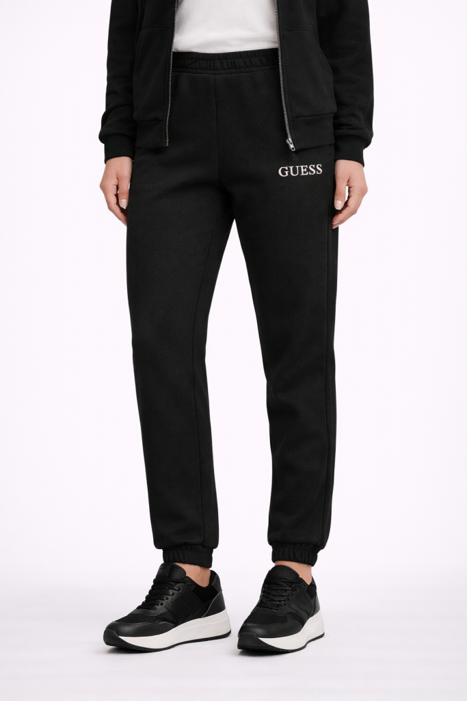 Guess NOÉMIE CUFF LONG Pantolon V4YB04KC3D2-24K - Siyah