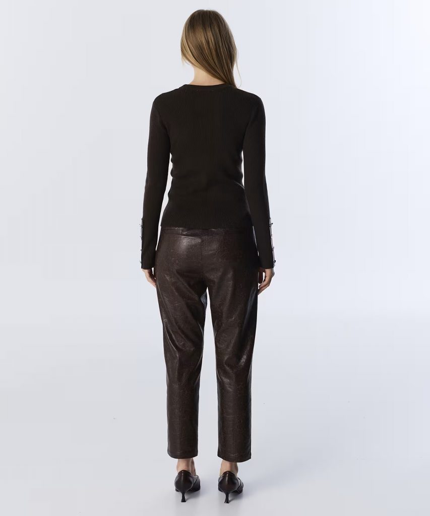 TWIST Kontrast Manşetli Triko TW6250050459 - kahve