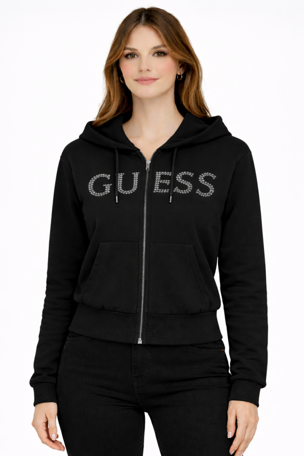 GUESS  Yapay elmas ve logolu kapüşonlu Sweatshirt  V5GQ10KCRP0