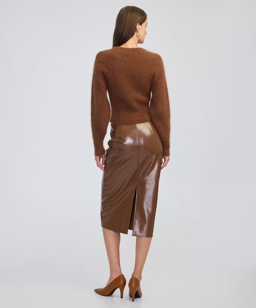 İPEKYOL Bel vurgulu ribanalı triko IW6250050434 - karamel