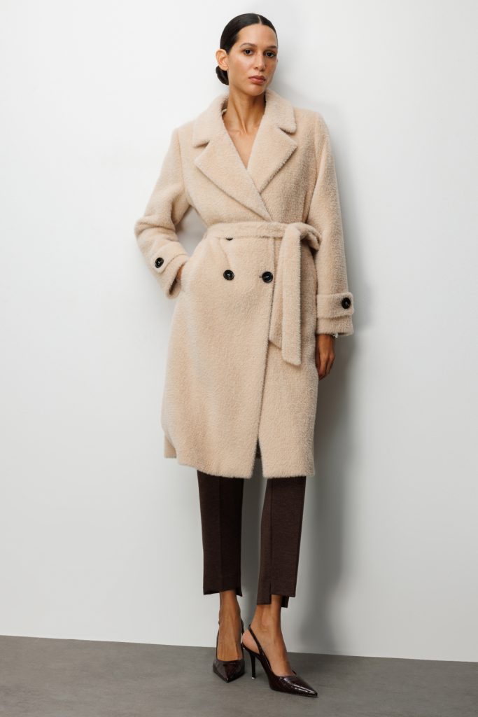 EKOL Beli Kuşaklı Peluş Kaban 6033 - KUM