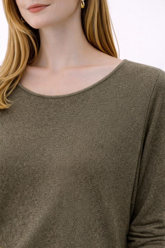 BDK Bisiklet Yaka Triko Kazak 26KRS930 - HAKİ