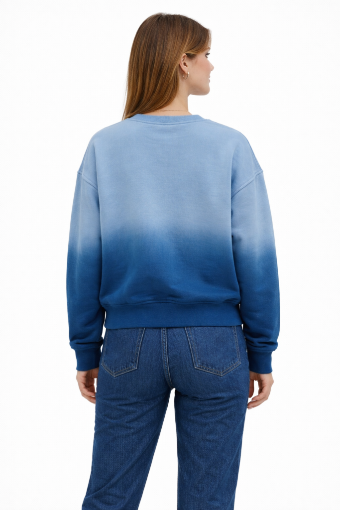 GUESS Pamuklu Relaxed Fit Bisiklet Yaka Logolu  W4BQ10KBY51 - MAVİ