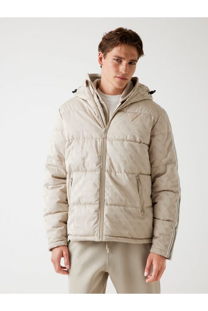 4G kapüşonlu şişme mont Z5BL02WFIQ2-26K - BEJ