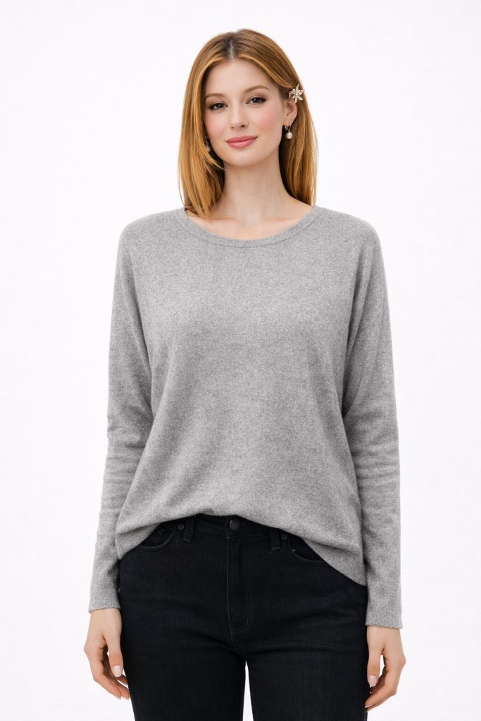 BDK Bisiklet Yaka Triko Kazak 26KRS930 - A.GRİ