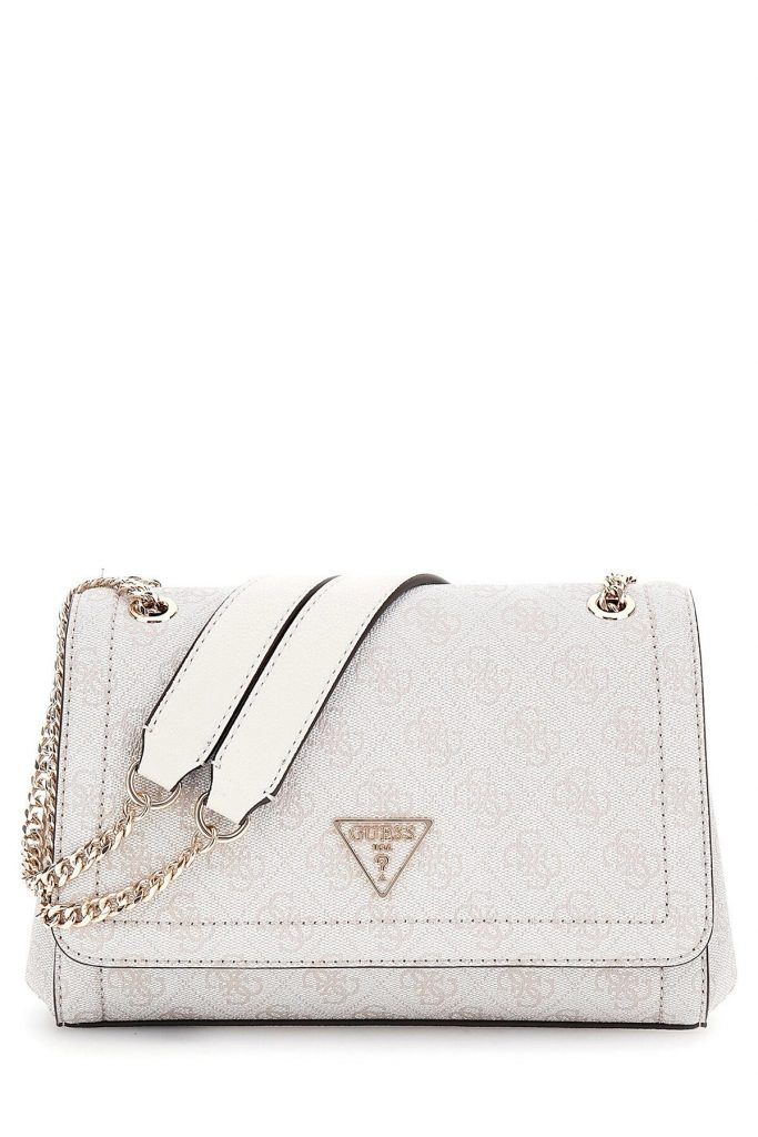 Guess 4G Logolu Noelle Çapraz Çanta HWBG7879210-25 - kemik