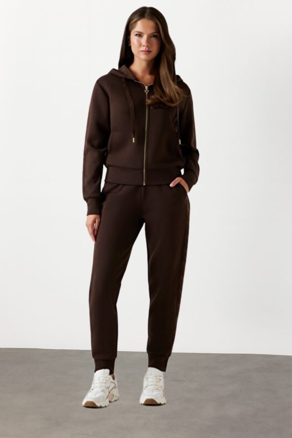 GUESS Yan Logo Bantlı Koşu Pantolon W5YB11KBYE2