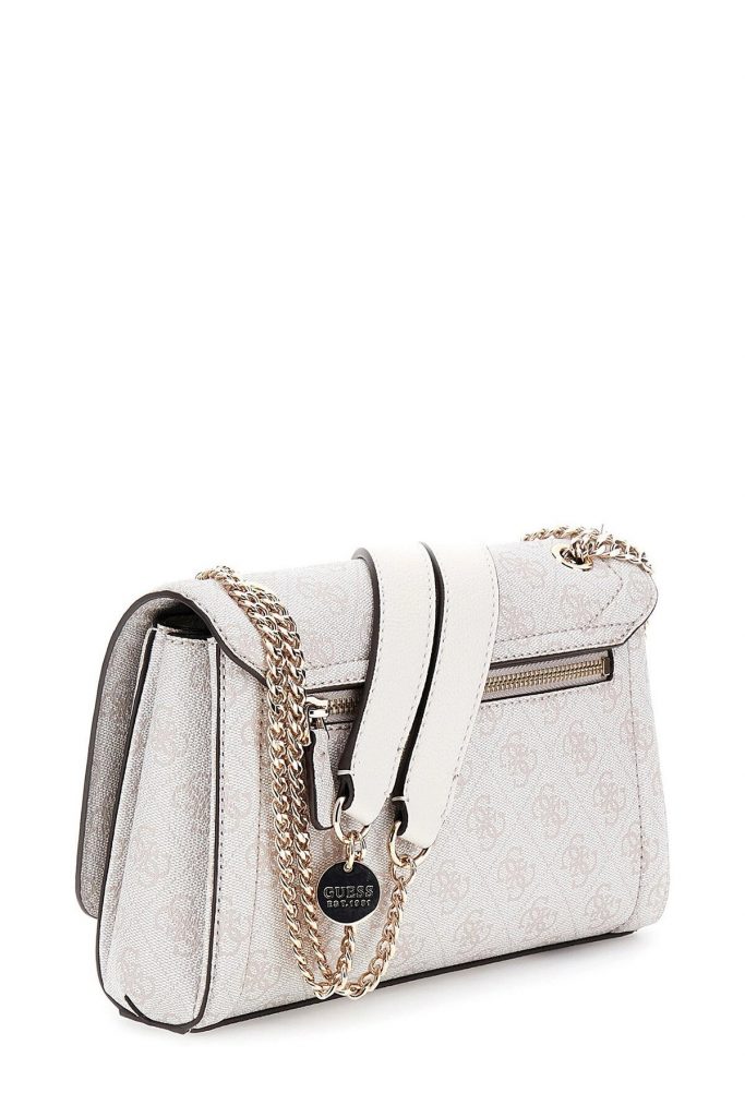 Guess 4G Logolu Noelle Çapraz Çanta HWBG7879210-25 - kemik