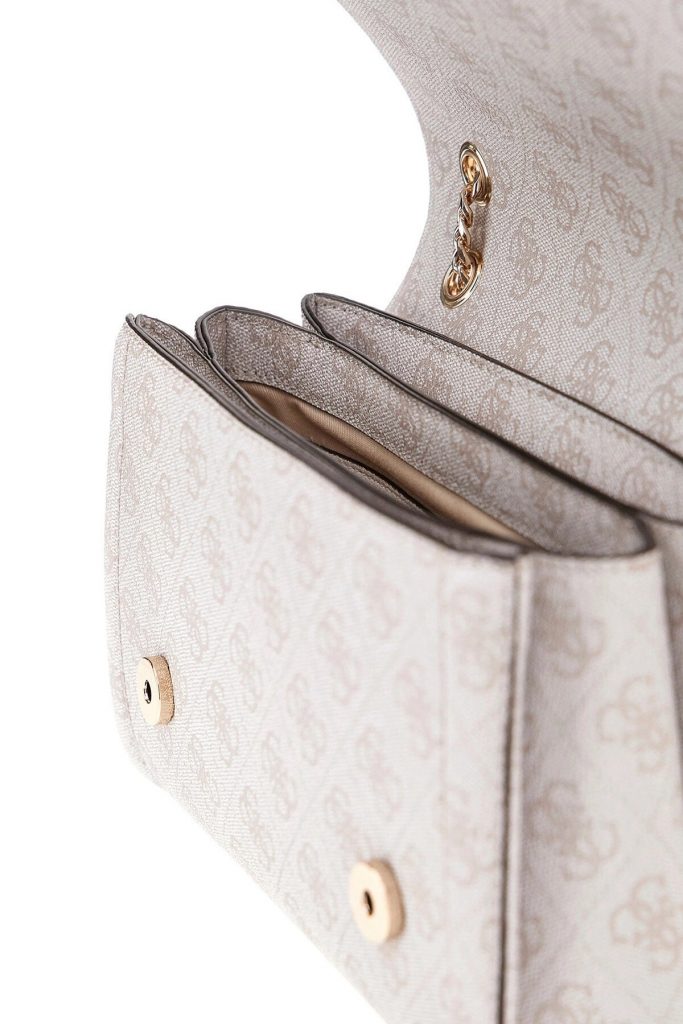 Guess 4G Logolu Noelle Çapraz Çanta HWBG7879210-25 - kemik