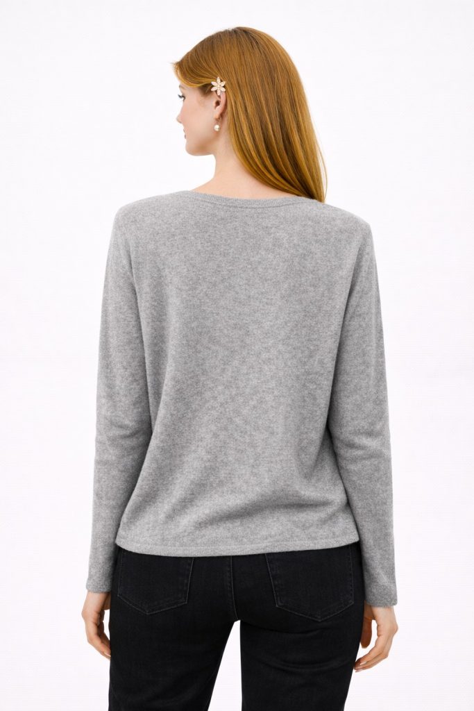 BDK Bisiklet Yaka Triko Kazak 26KRS930 - A.GRİ