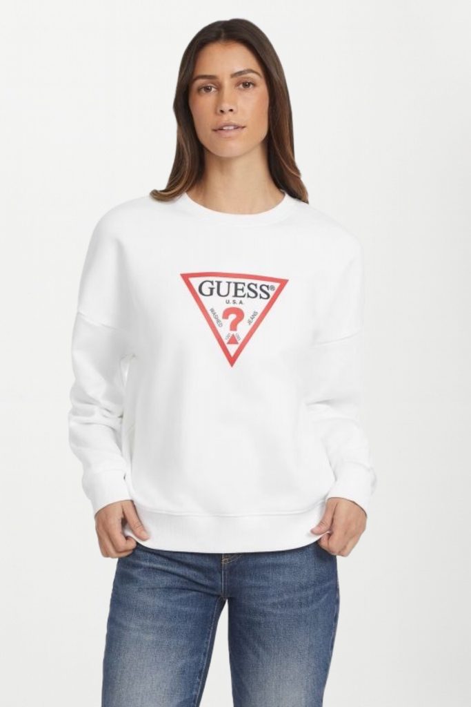 GUESS SWEAT W4YQ00KC811 - Beyaz