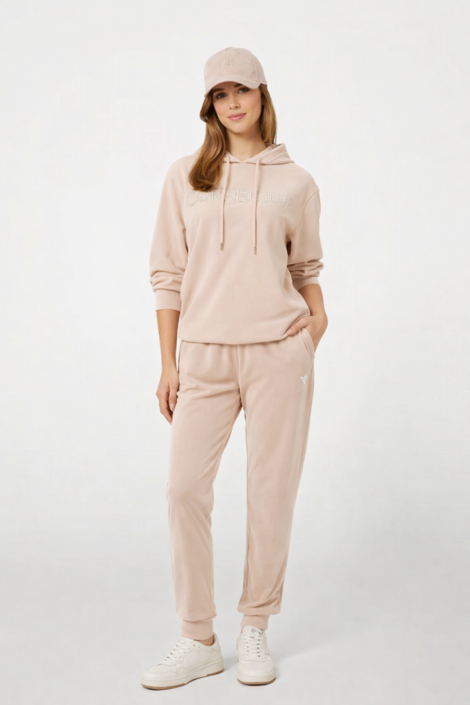 GUESS Kadife Jogger Pantolon V3BB27KBXI2 - BEJ