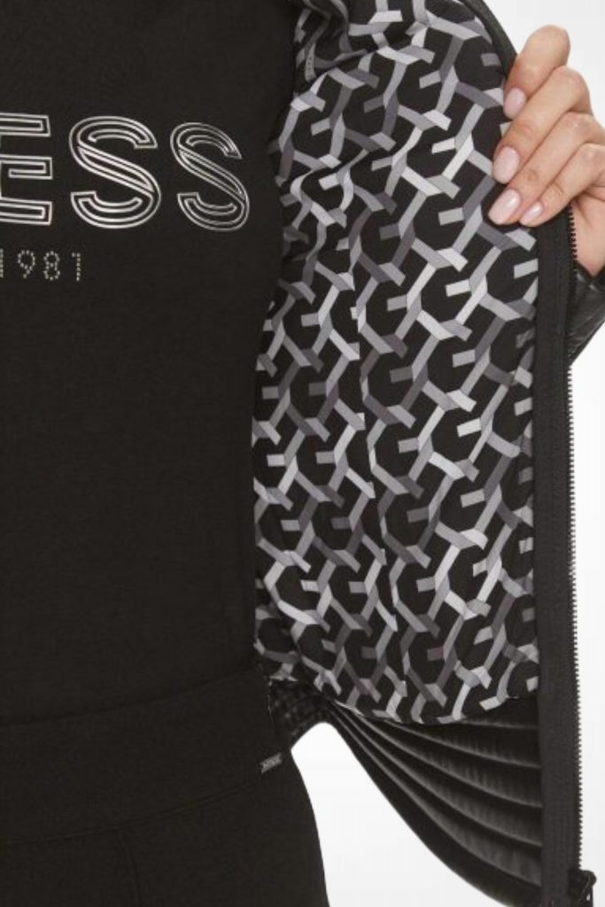 Guess Lea Corset Pu Jacket Kadın Mont W4RL12WFWT0-24K - Siyah