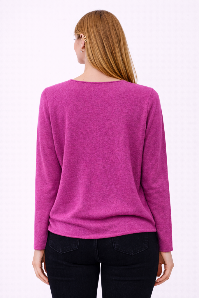 BDK V Yaka Triko Kazak 26KRS501 - pembe