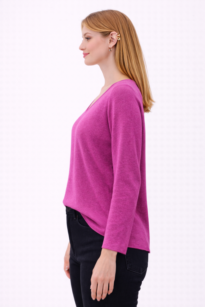 BDK V Yaka Triko Kazak 26KRS501 - pembe