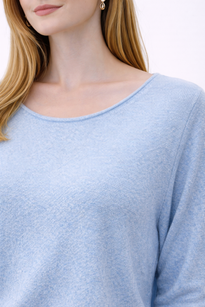 BDK Bisiklet Yaka Triko Kazak 26KRS930 - MAVİ