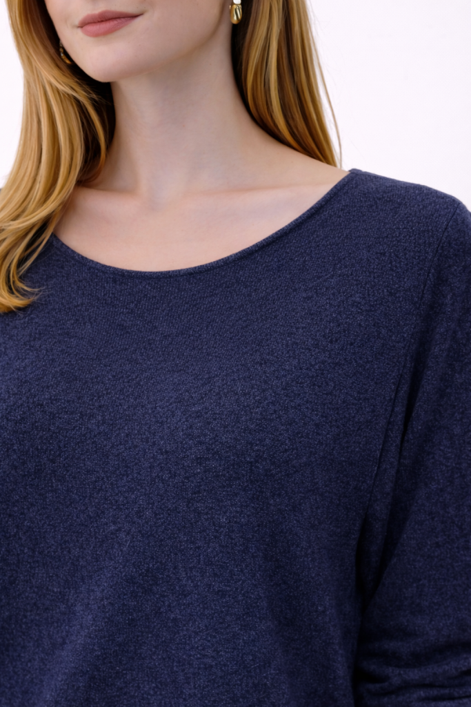 BDK Bisiklet Yaka Triko Kazak 26KRS930 - İNDİGO