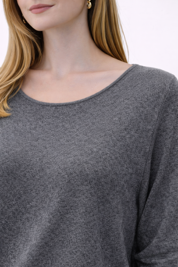 BDK Bisiklet Yaka Triko Kazak 26KRS930 - GRİ