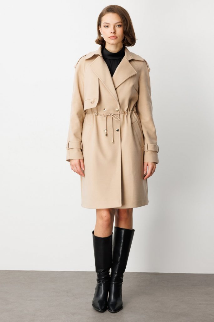 EKOL Beli Bağcıklı Apoletli Kaban 6037 - camel