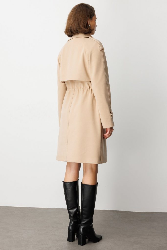 EKOL Beli Bağcıklı Apoletli Kaban 6037 - camel