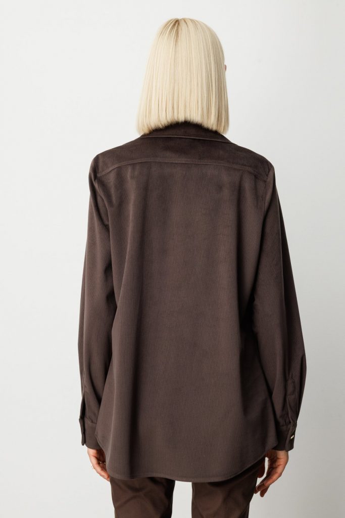 EKOL İnce Fitilli Kadife Gömlek 3045