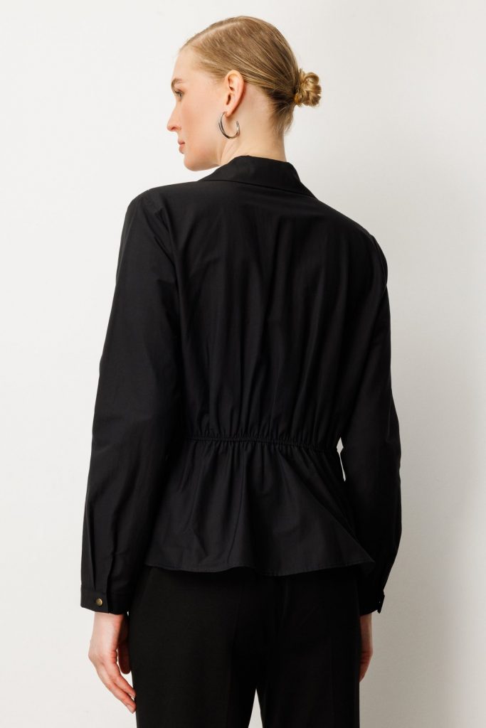 EKOL Kruvaze Yaka Önü Tokalı Bluz 3047