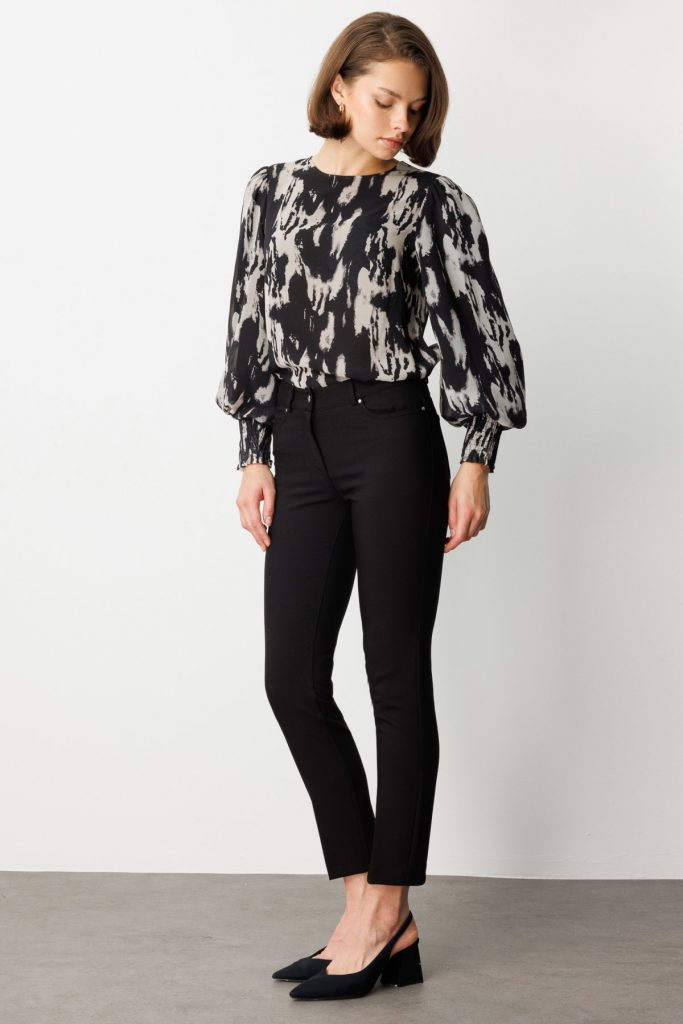 EKOL Bol Paça Pantolon 1007 - Siyah