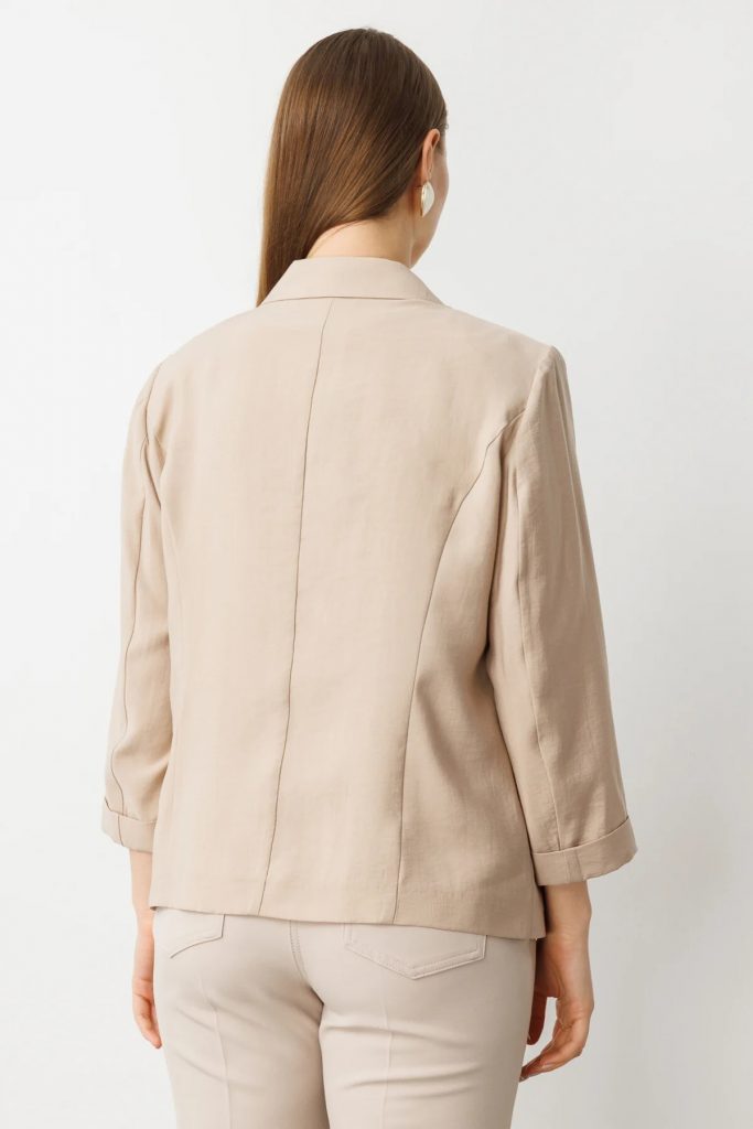 EKOL  Şerit Taş Detaylı Duble Kol Ceket 4544 B.B - KUM