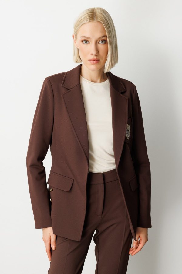 EKOL Cebi Armalı Süs Düğmeli Ceket 5033